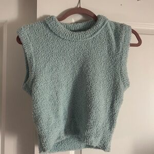 Cozy Blue Sleeveless Sweater